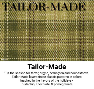 DECEMBER 2022: Tis the season for tartar, argyle, herringbone, and houndstooth.