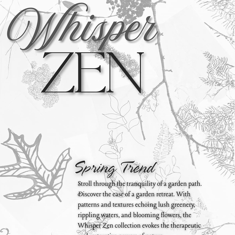 MARCH 2026: The Whisper Zen collection evokes the therapeutic and restorative powers of nature.