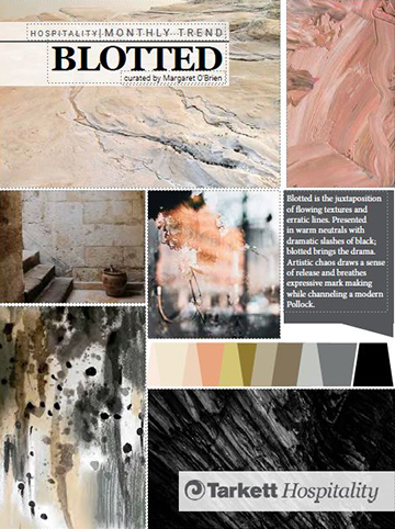 AUGUST 2021: BLOTTED Presented in warm neutrals with dramatic slashes of black; blotted brings the drama.