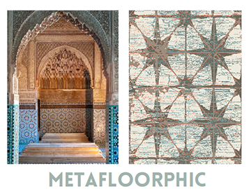 MARCH 2022:  MetaFloorphic explores the paradox of hard surface motifs and how we have come to mimic those to be soft surface.